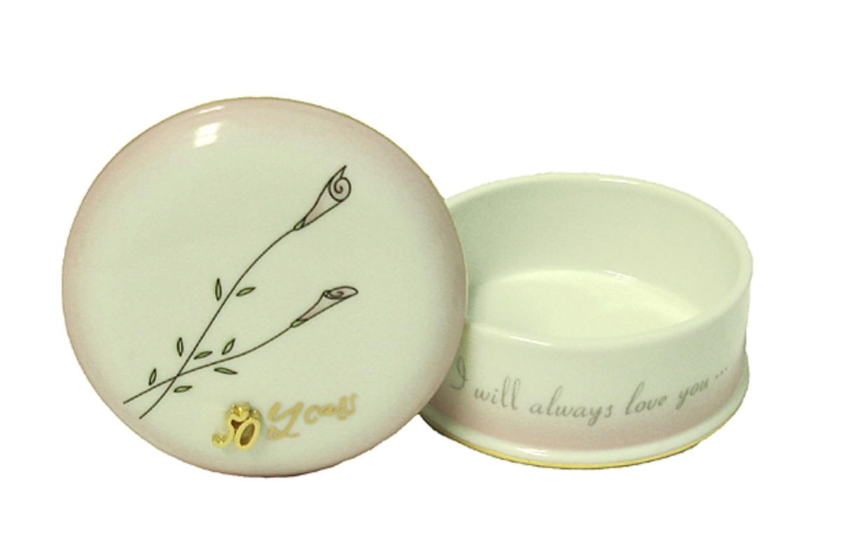 6232772 50th Wedding Anniversary I Will Always Love You Porcelain Keepsake Box