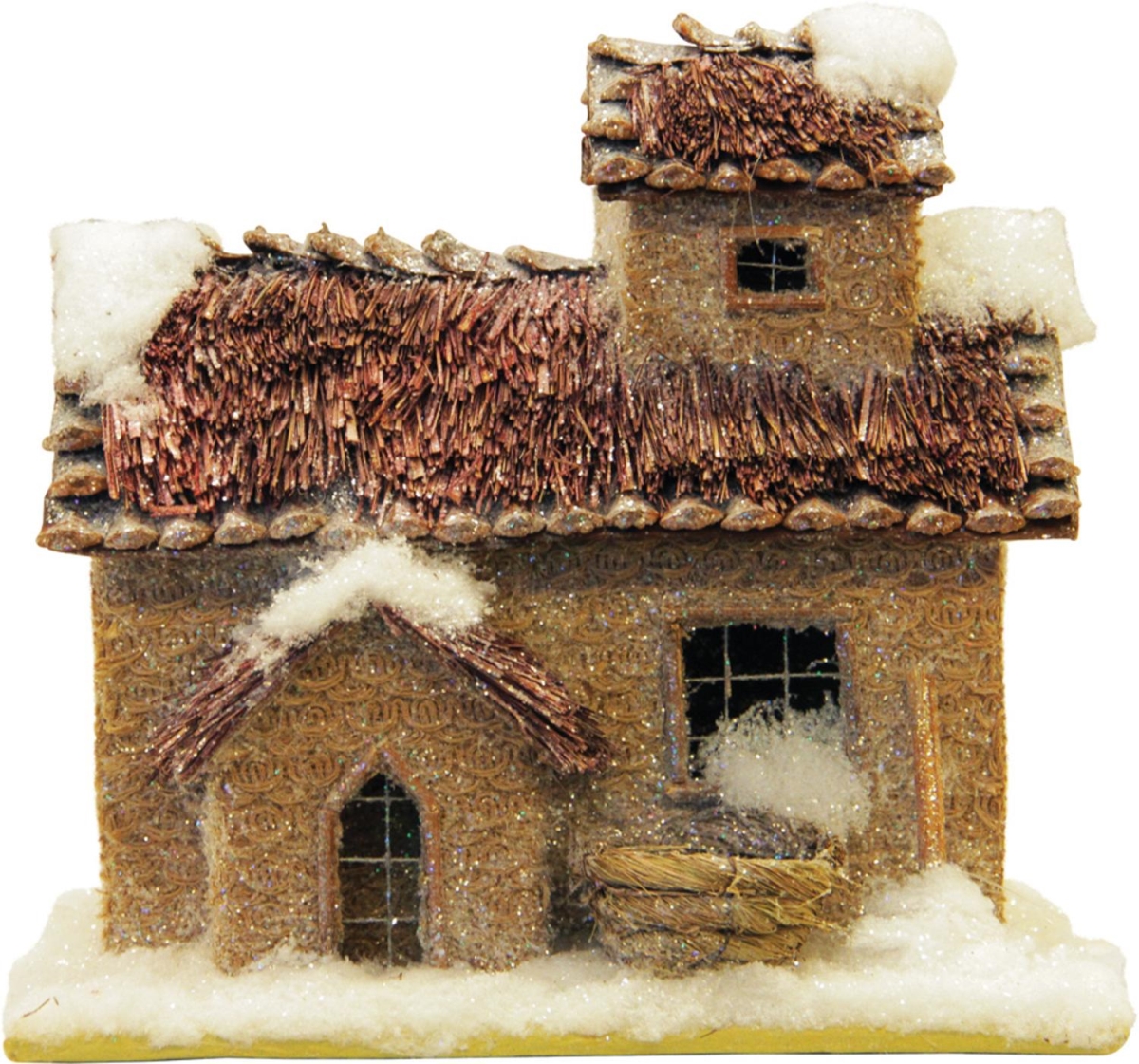 Picture of Northlight 32607778 9.25 in. Rustic Two Story Snowy Cabin Christmas Decoration