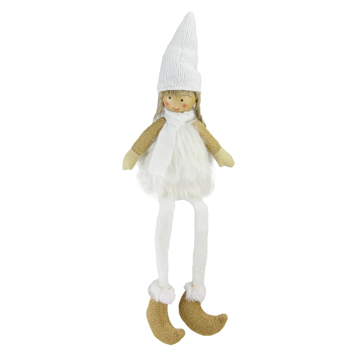Picture of Northlight 32620398 Girl with Scarf & Dangling Legs Tabletop Decoration