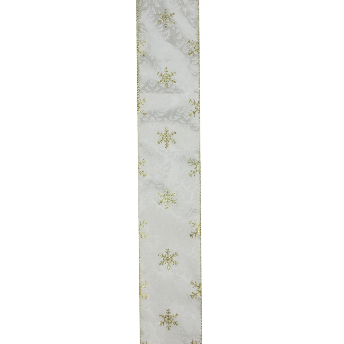 32621173 Gold Star Printed Wired X-Mas Craft Ribbon