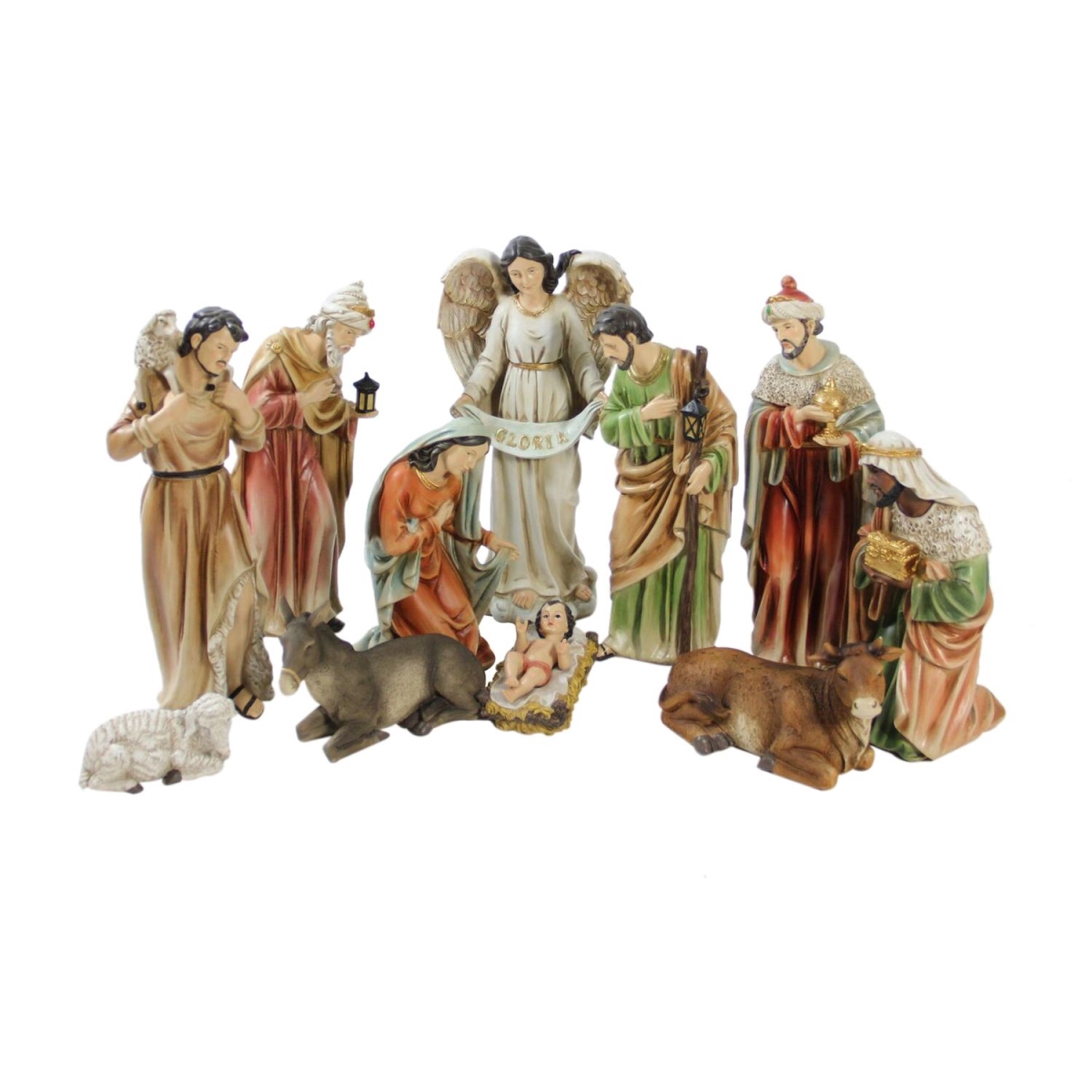 Picture of Northlight 32630253 15.5 in. 11 - Piece Traditional Religious Christmas Nativity Set with Removable Baby Jesus