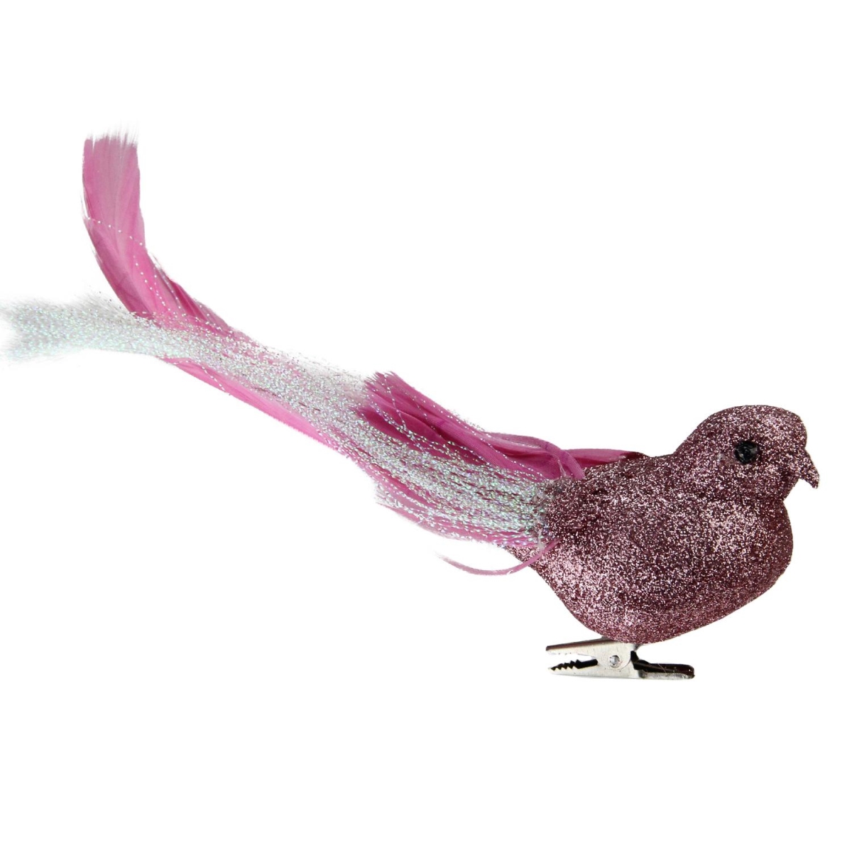 Picture of Northlight 32629160 8 in. Plum Pink Clip - On Glittered Bird Christmas Ornament Decorations