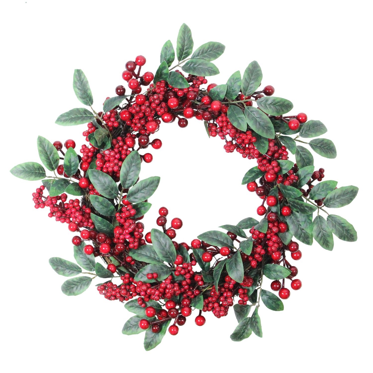 Picture of Northlight 32630257 18 in. Artificial Lush Red Berry & Deep Green Leaf Decorative Christmas Wreath - Unlit