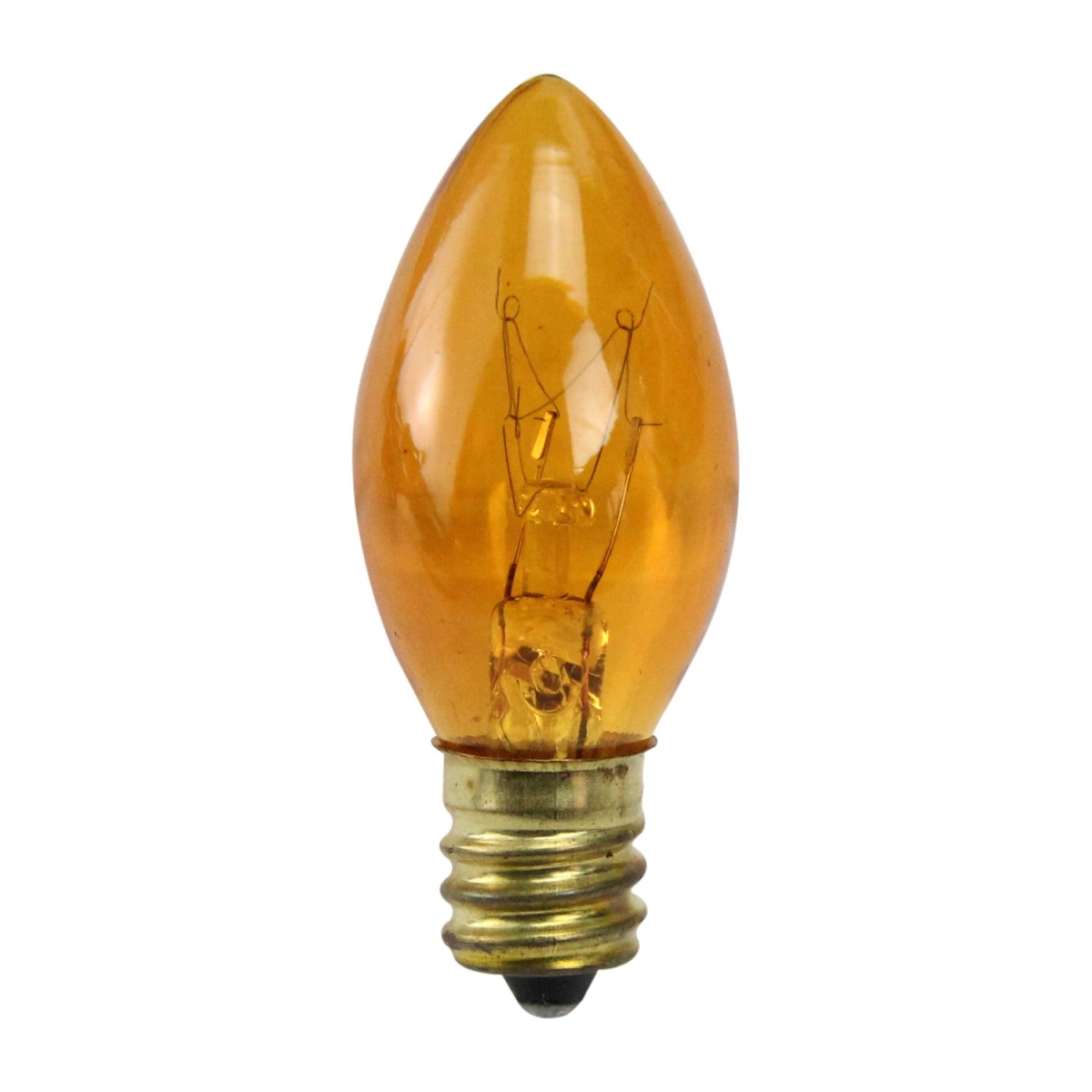 Picture of Northlight 32629555 Incandescent C7 Christmas Replacement Bulbs, Orange - Pack of 25