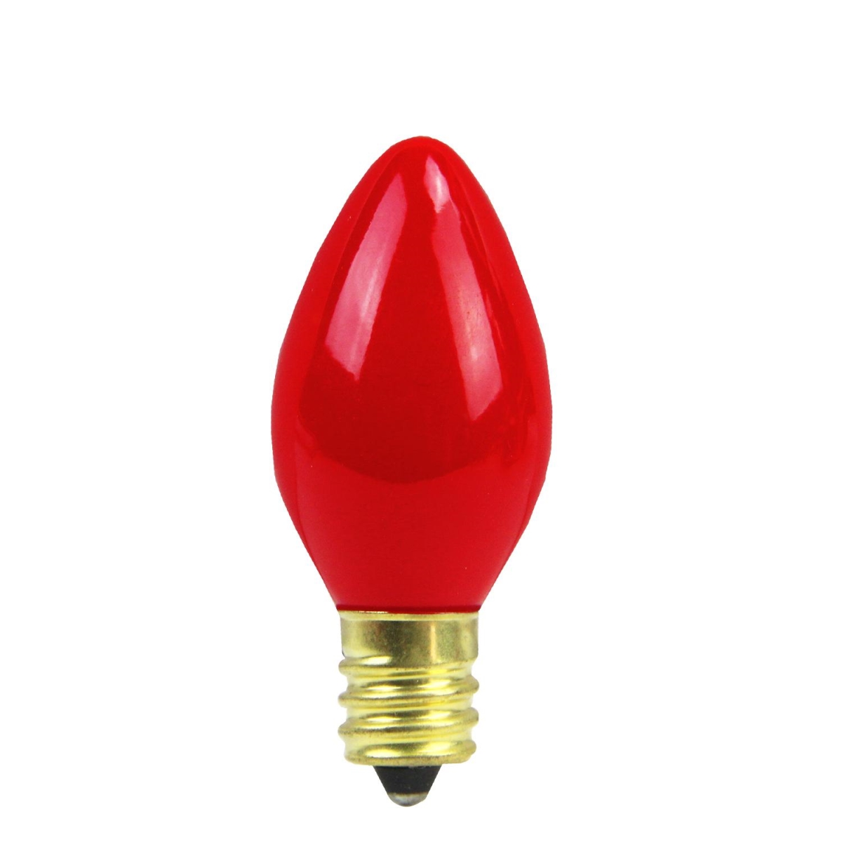 Picture of Northlight 32629159 Incandescent C7 Christmas Replacement Bulbs, Red - Pack of 25