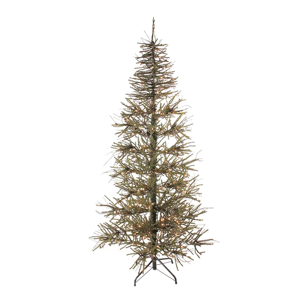 32624337 7 ft. Pre - Lit Slim Warsaw Twig Artificial Christmas Tree & Clear Lights