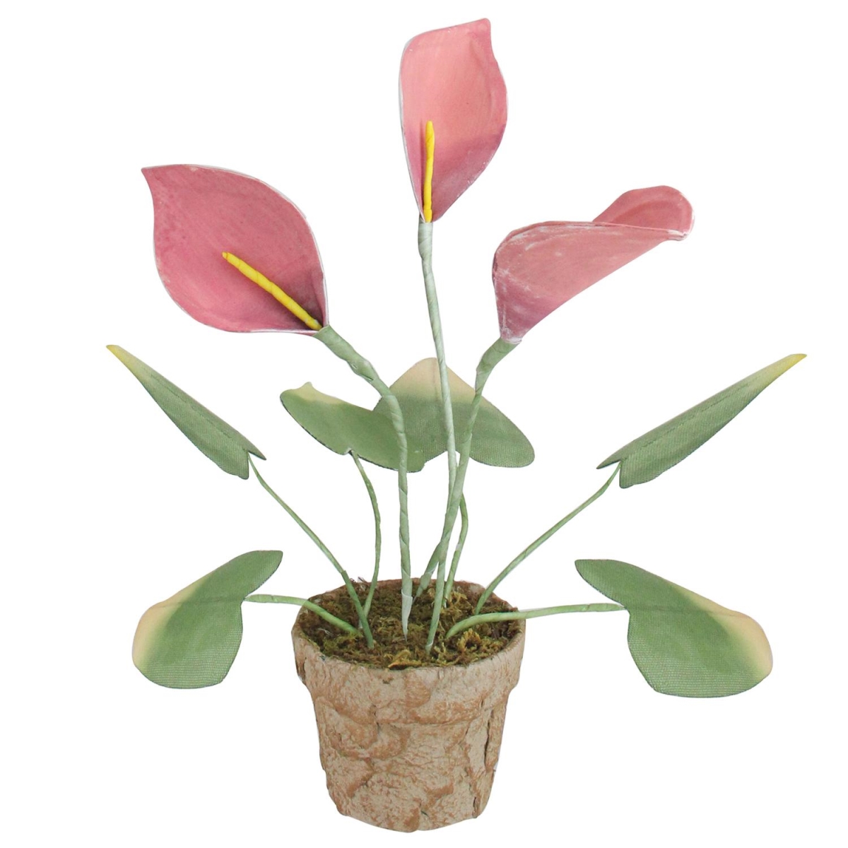 32744729 19 in. Pink & Green Artificial Decorative Calla Lily Plant