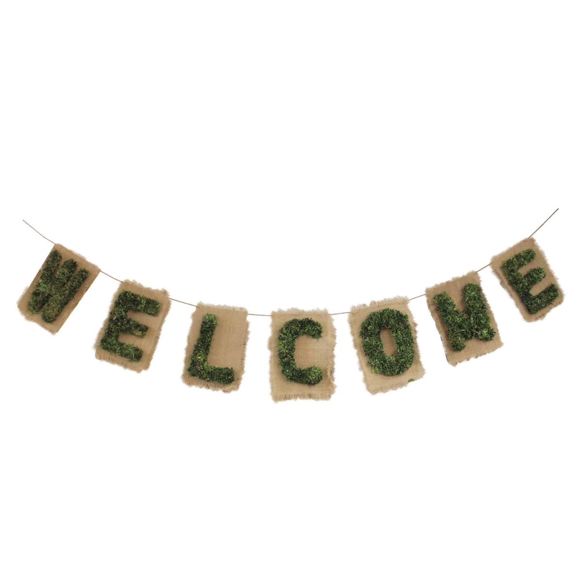 Picture of Northlight 32735215 6 ft. Cozy Twine Brown & Green Welcome Hanging Wall Decoration