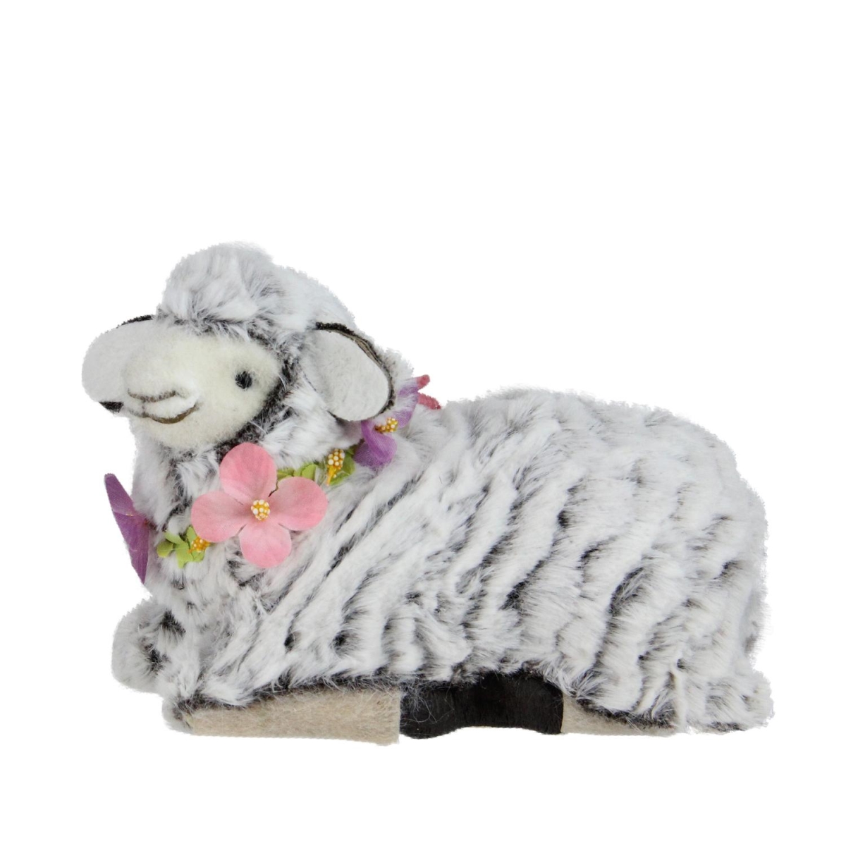Picture of Northlight 32728979 6.75 in. White & Brown Plush Kneeling Sheep Spring Easter Figure