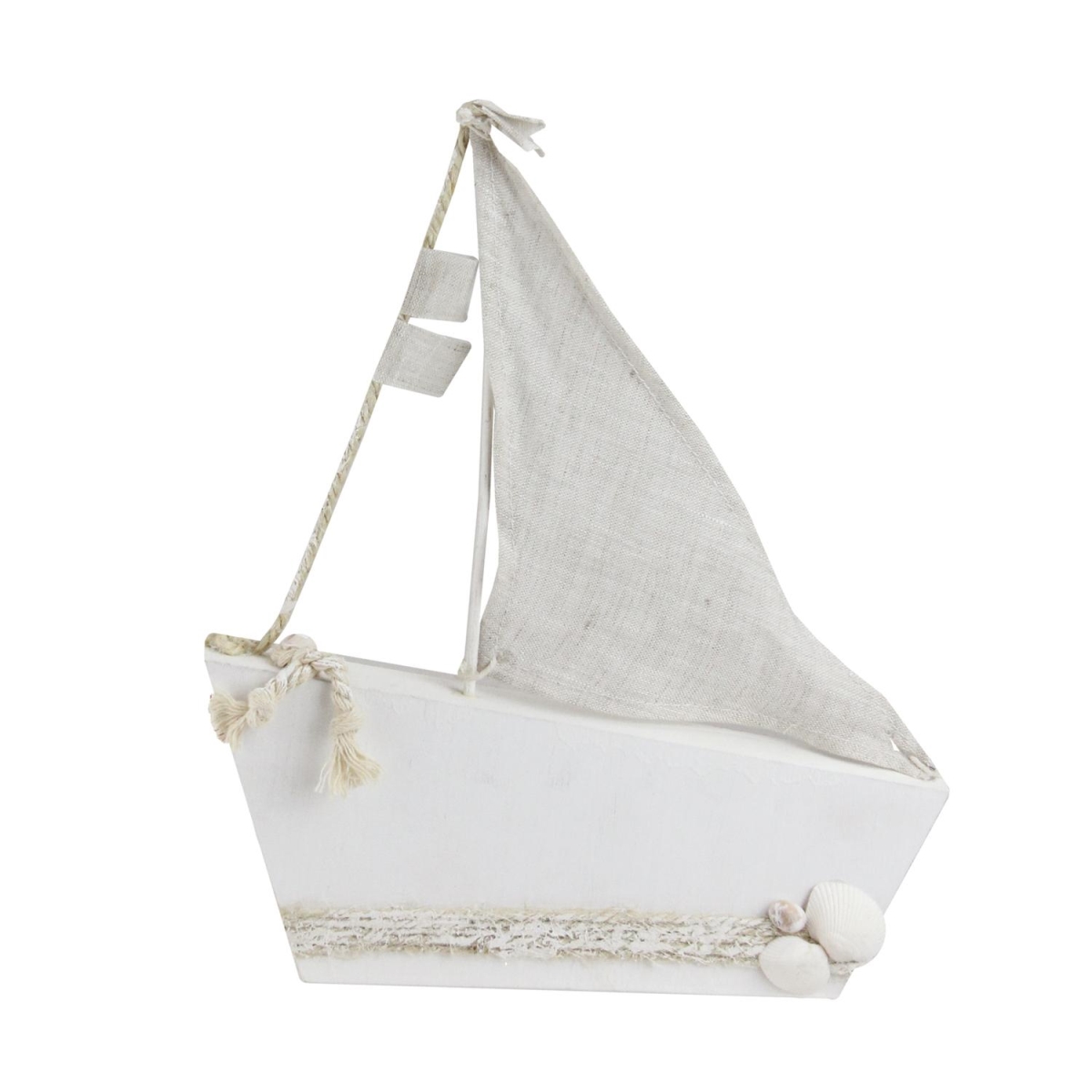 Picture of Northlight 32735194 11.25 in. White & Tan Cape Cod Inspired Ship with Sails Table Top Decoration