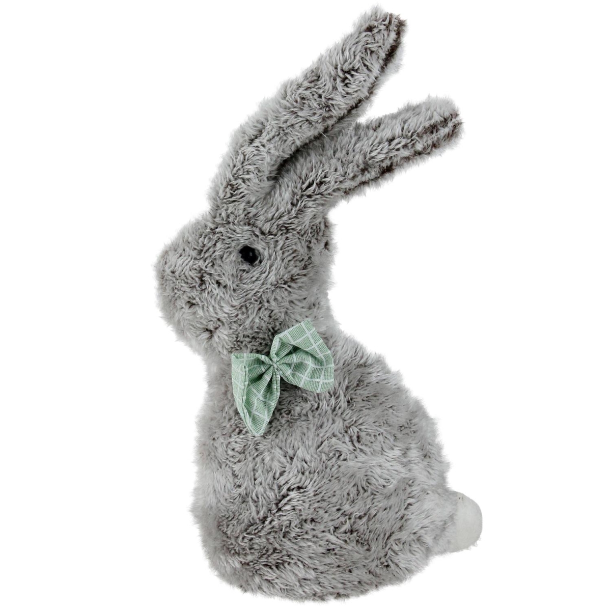 Picture of Northlight 32726526 9 in. Gray Plush Rabbit with Green Bow Tie Easter Decoration