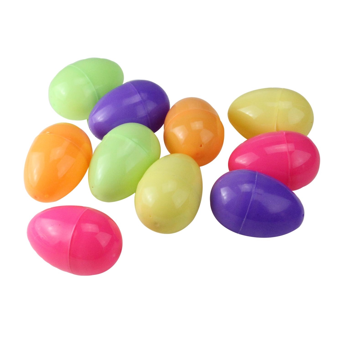 Picture of Northlight 32733334 3 in. Assorted Multicolored Springtime Fillable Easter Eggs&#44; Pack of 10