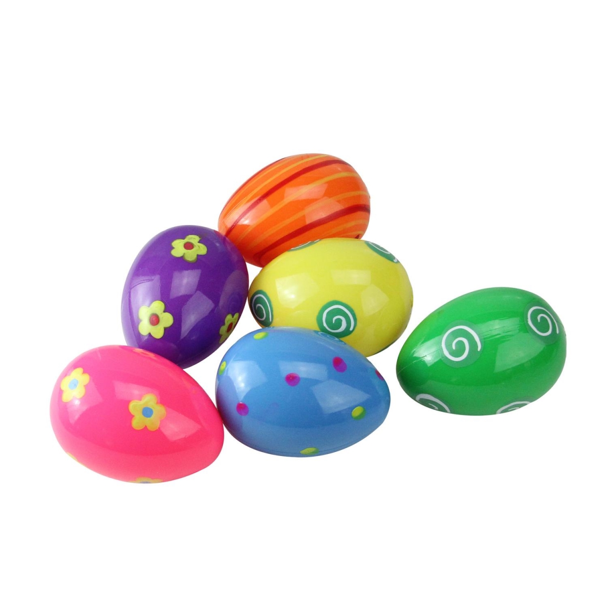 Picture of Northlight 32733321 3.25 in. Assorted Multicolored Springtime Easter Eggs with Bright Painted Designs - Pack of 6