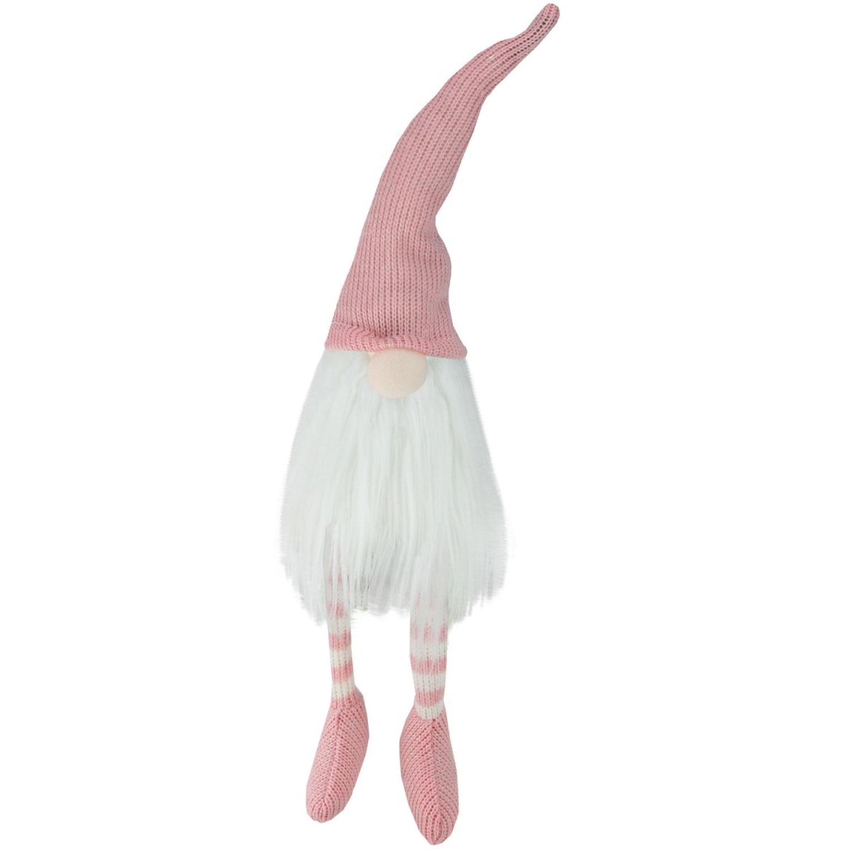 Picture of Northlight 32756934 14.75 in. Large Soft Pink & White Striped Gnome Spring Decoration