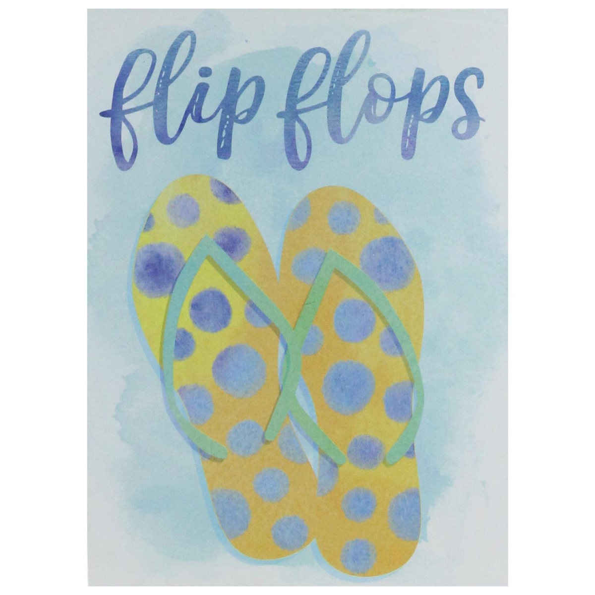 Picture of Northlight 32749487 7.25 in. Decorative Yellow & Orange with Blue Polka Dots Flip Flops Wooden Wall Plaque