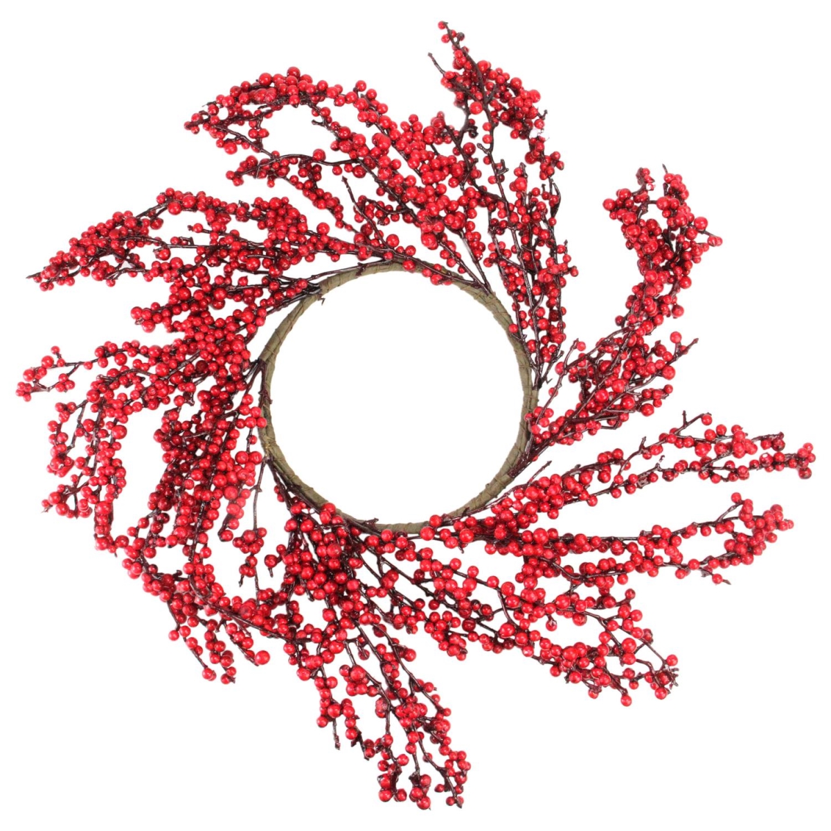 32635567 7.25 in. Festive Red Berries Artificial Christmas Wreath - Unlit