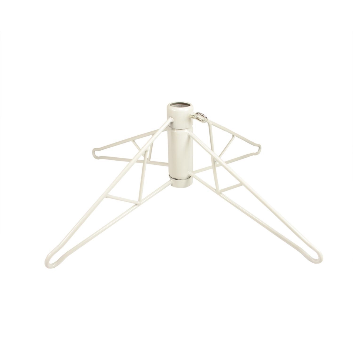 32638289 4 - 4.5 ft. White Metal Christmas Tree Stand for Artificial Trees