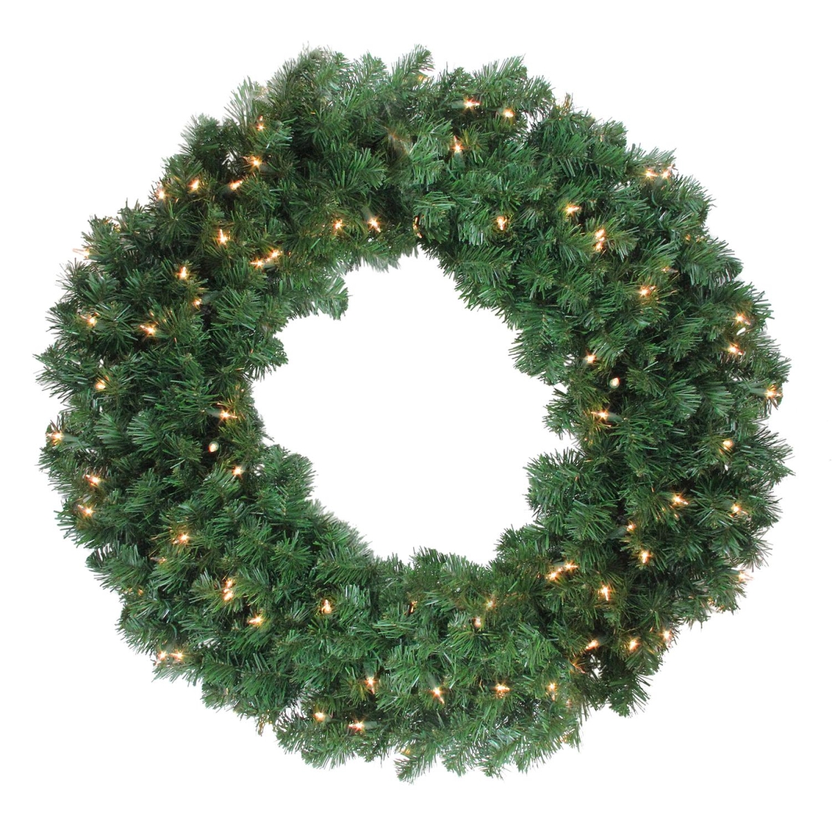 36 in. Pre-Lit Deluxe Windsor Pine Artificial Christmas Wreath - Clear Lights