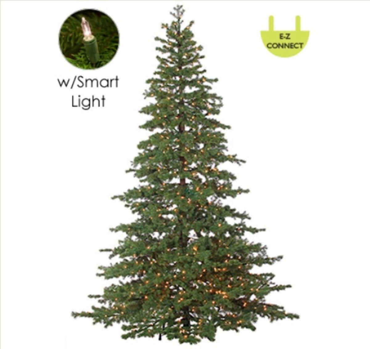 6.5 ft. Layered Pine Instant Power Technology Single Plug Christmas Tree - Clear Lights