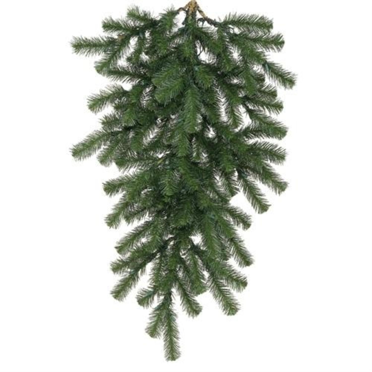 32624597 32 in. Deluxe Windsor Pine Artificial Christmas Teardrop Swag - Unlit