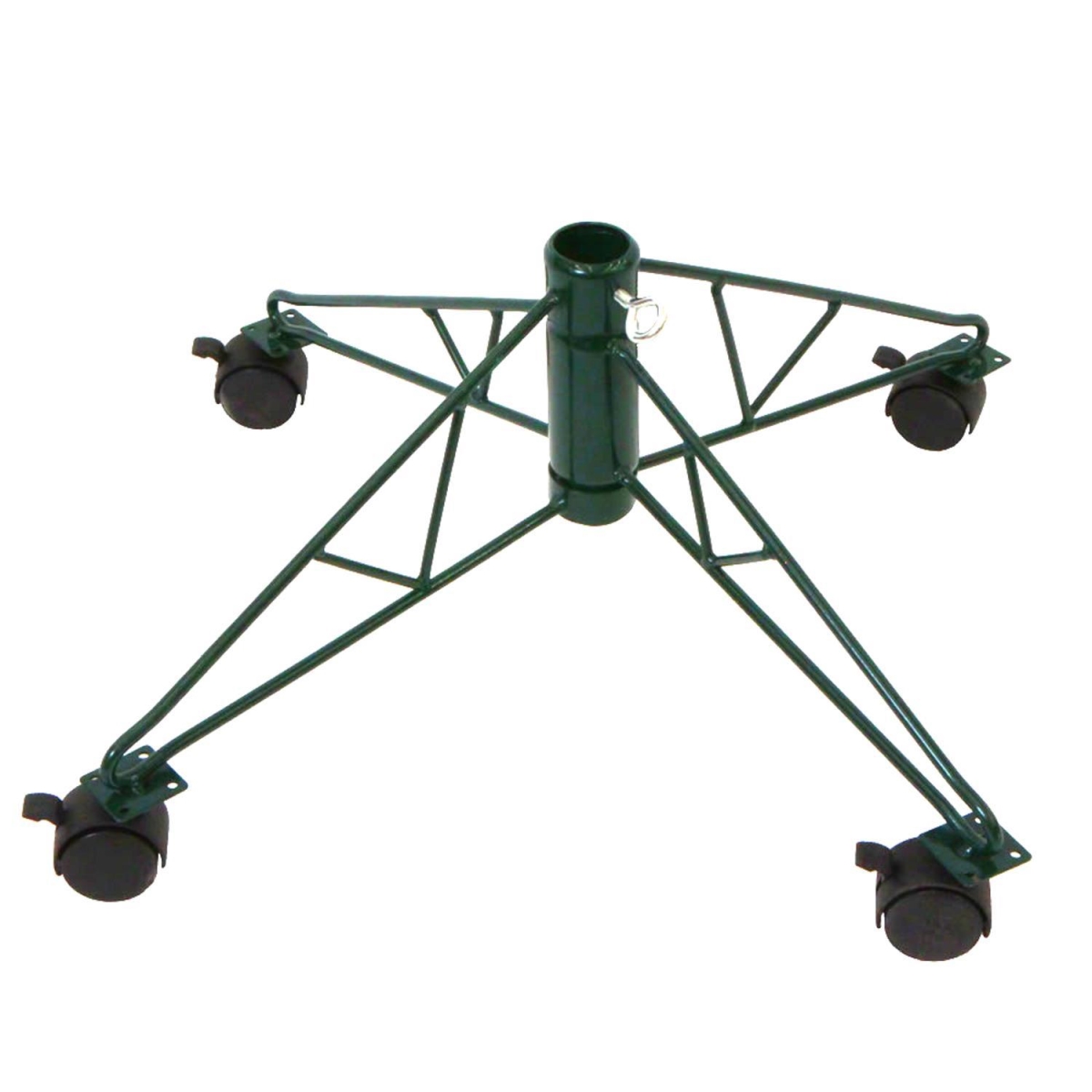 32638298 21 in. Rolling Metal Tree Stand for Artificial Christmas Trees - Green -  NorthLight