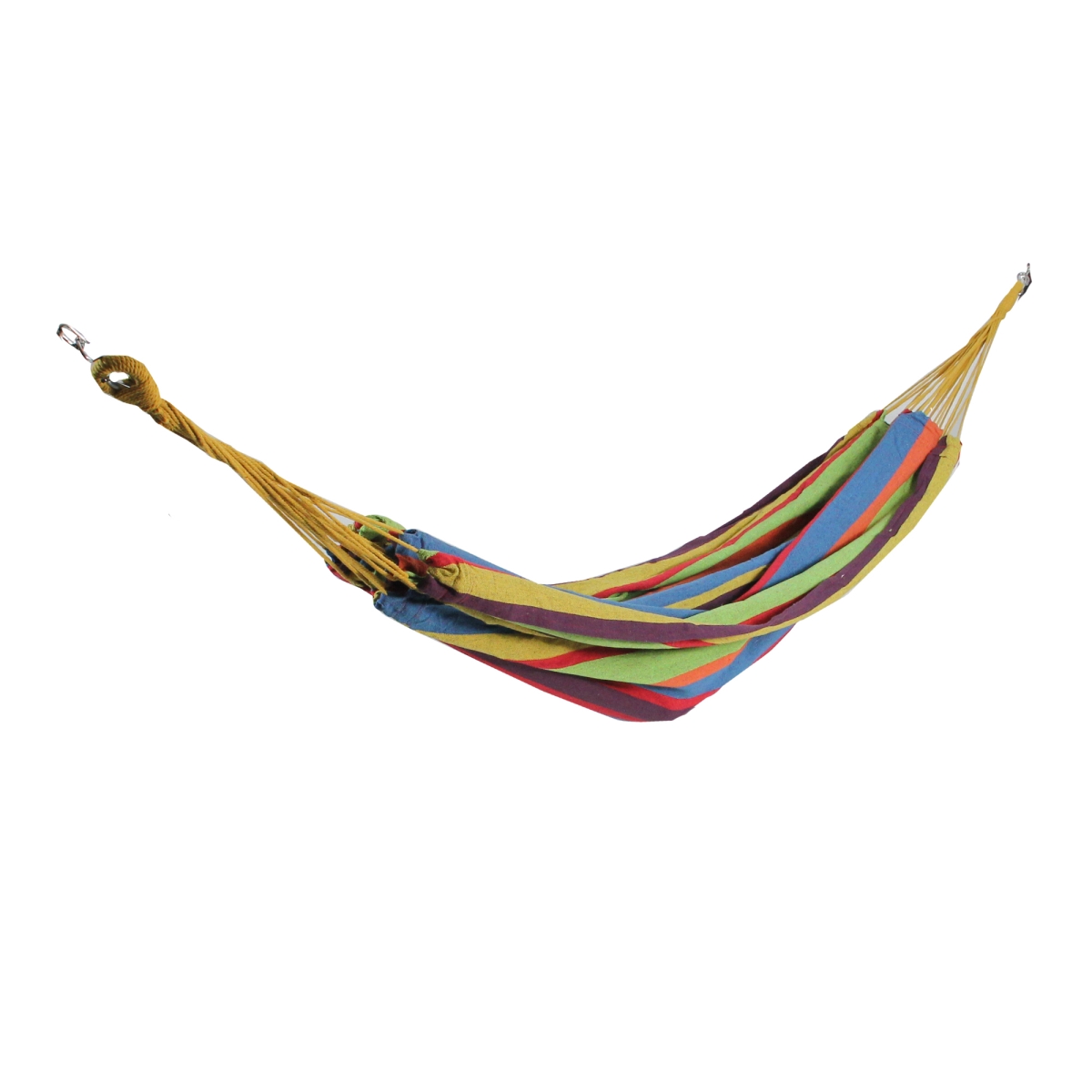 Striped Woven Cotton Double Brazilian Hammock - Multicolor