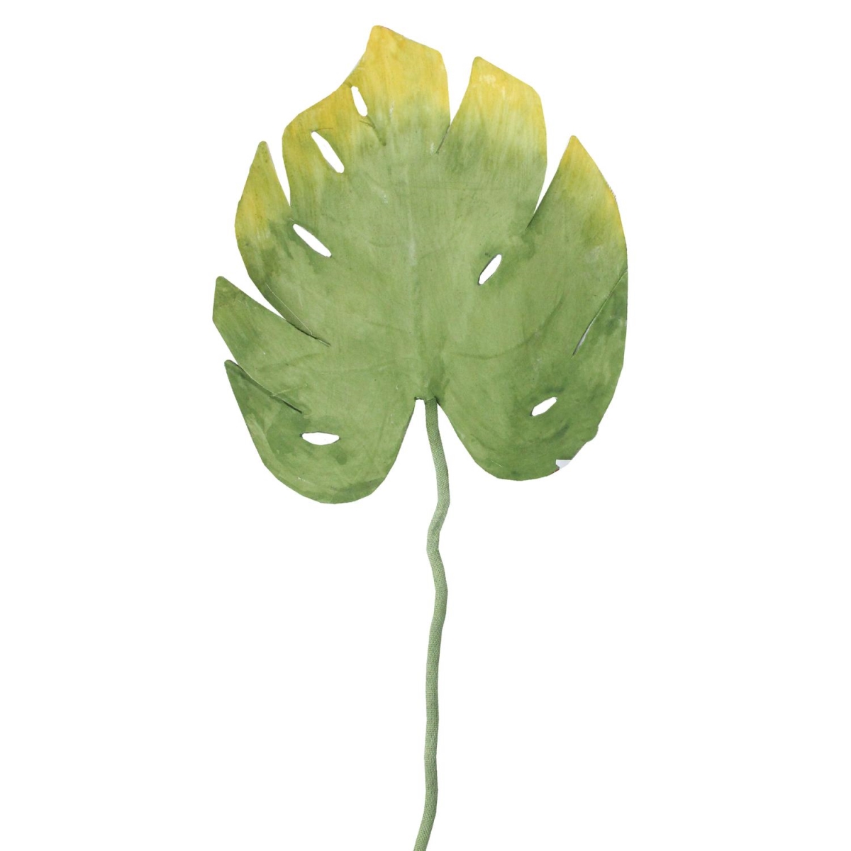 32765556 26.5 in. Artificial Split-Leaf Philodendron Spray - Yellow & Green