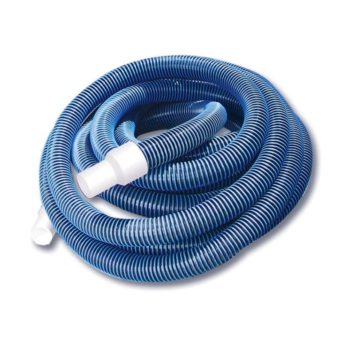 32756762 30 ft. Blue Spiral Wound EVA Vacuum Hose with White Cuffs -  Pool Central