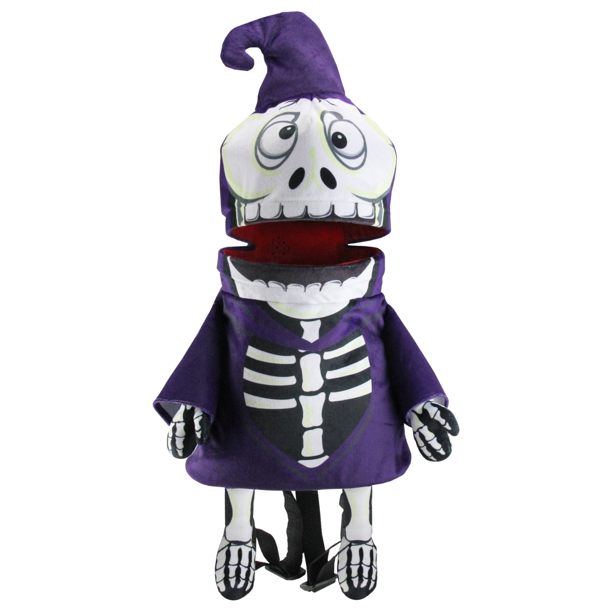 Picture of Northlight 32913633 Musical Animated Skeleton Childrens Halloween Candy Carrier