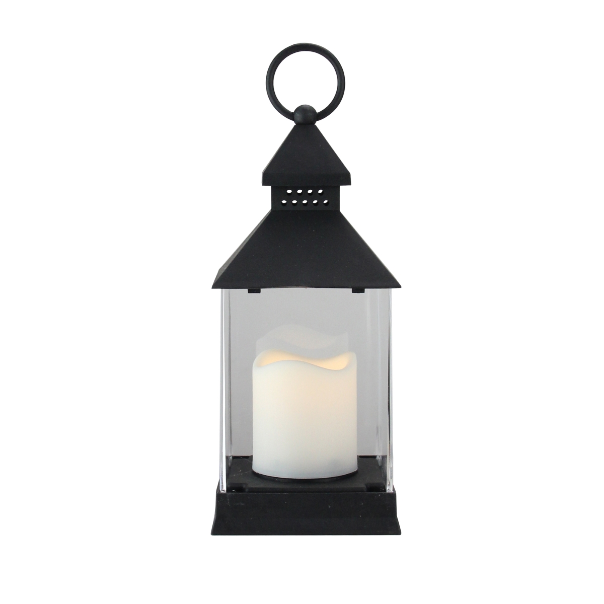 Picture of Northlight 32756925 9.5 in. Black Candle Lantern with Flameless LED Candle