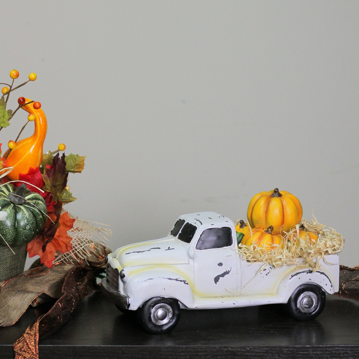 Picture of Northlight 32915452 11.25 in. Truck Full of Pumpkins & Hay Thanksgiving Table Top Figure