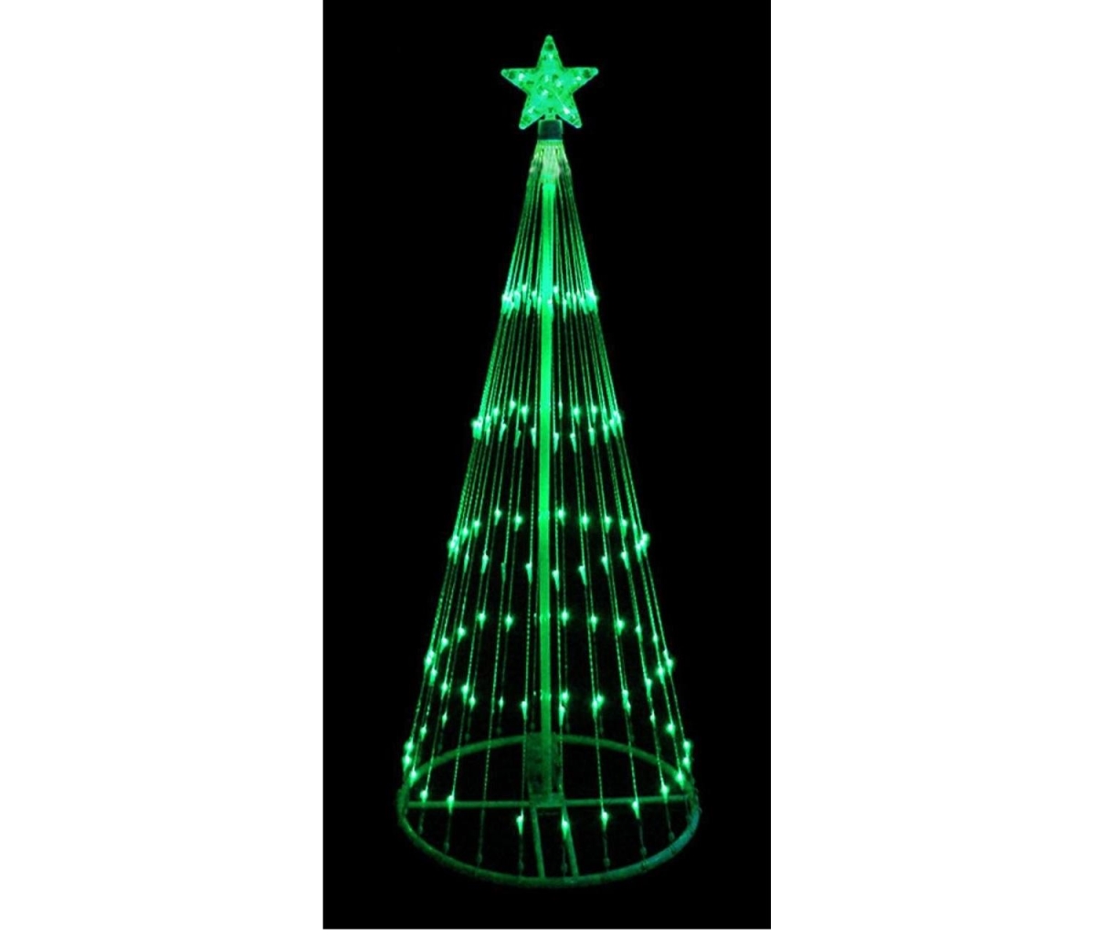 32912663 12 ft. LED Lighted Show Cone Christmas Tree Outdoor Decoration, Green