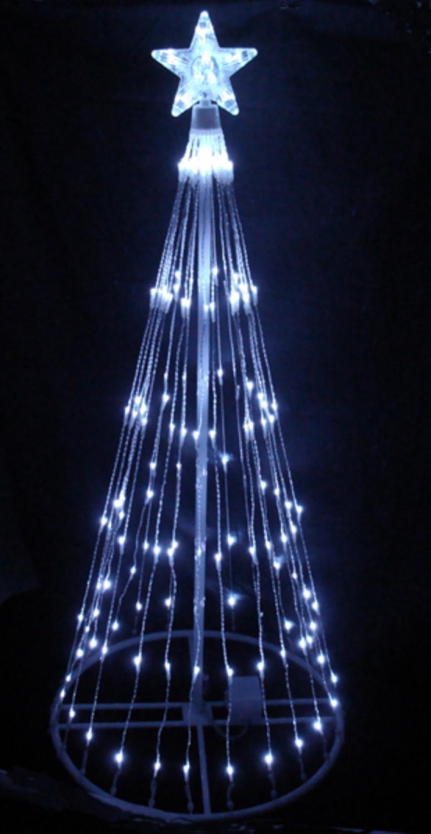 32912670 4 ft. LED Lighted Show Cone Christmas Tree Outdoor Decoration, Polar White