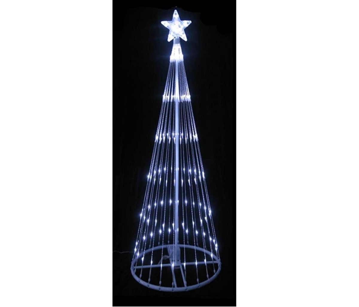 32912676 6 ft. LED Lighted Show Cone Christmas Tree Outdoor Decoration, Pure White