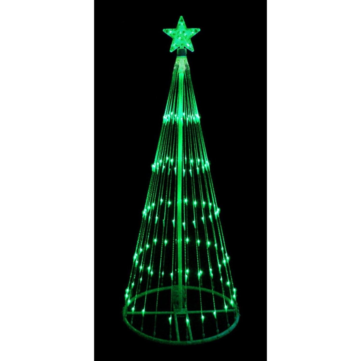9 ft. LED Lighted Show Cone Christmas Tree Outdoor Decoration, Green