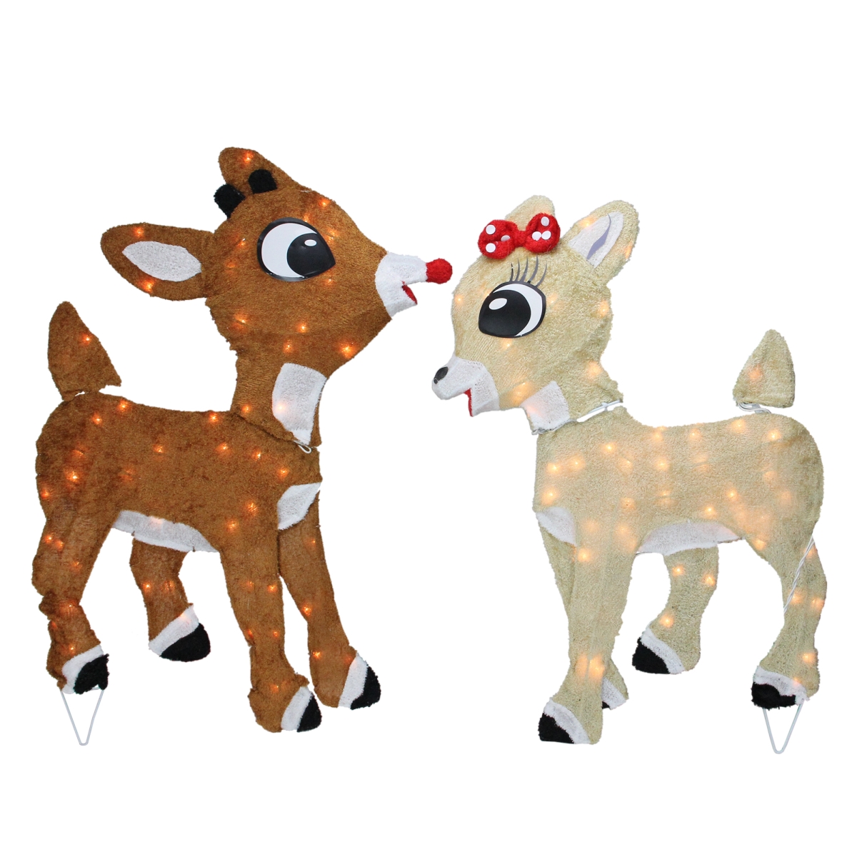 Picture of Northlight 32913556 32 in. Rudolph the Red Nosed Reindeer & Clarice Outdoor Christmas Decoration