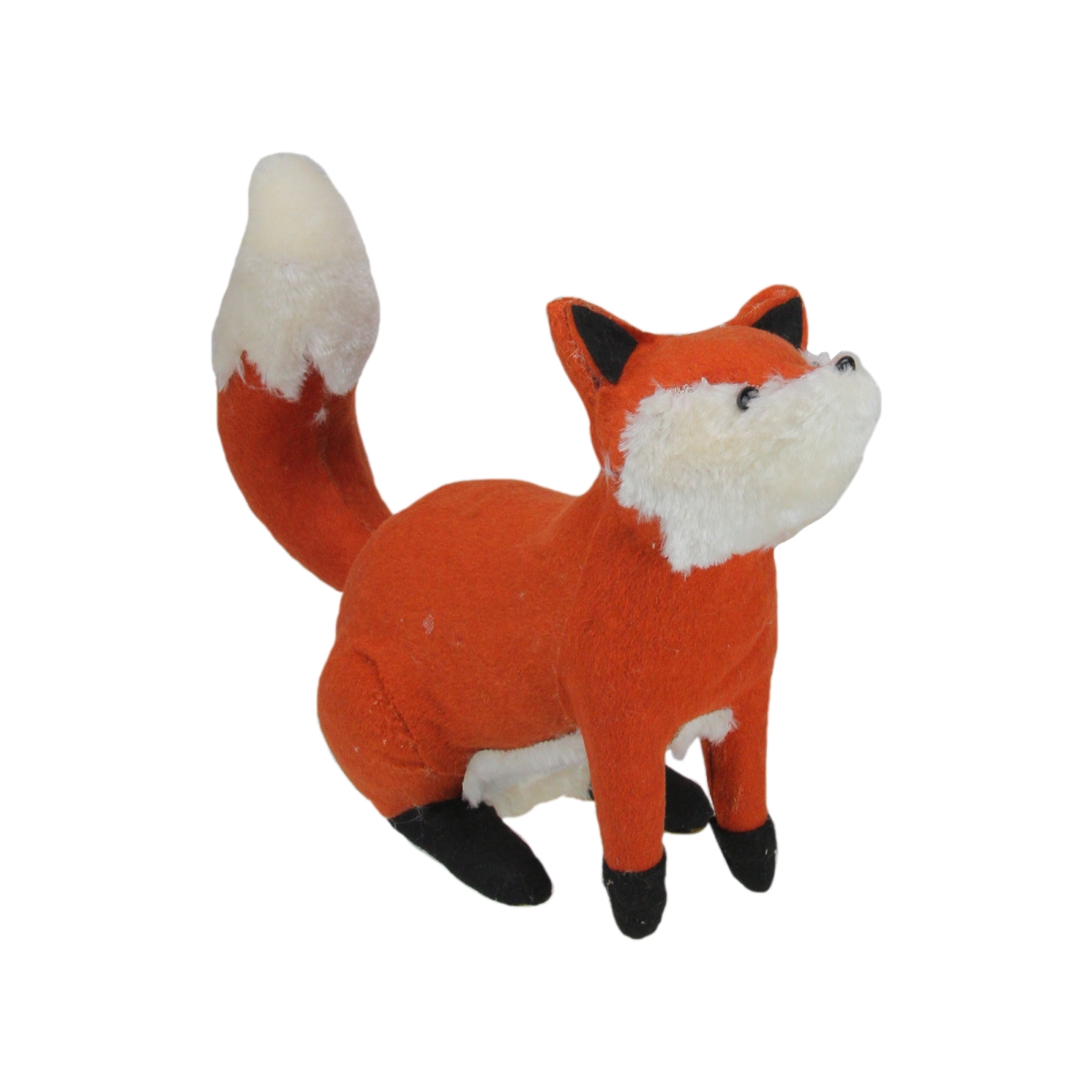 15.75 in. Plush Orange & Cream Sitting Fox Fall Tabletop Decoration