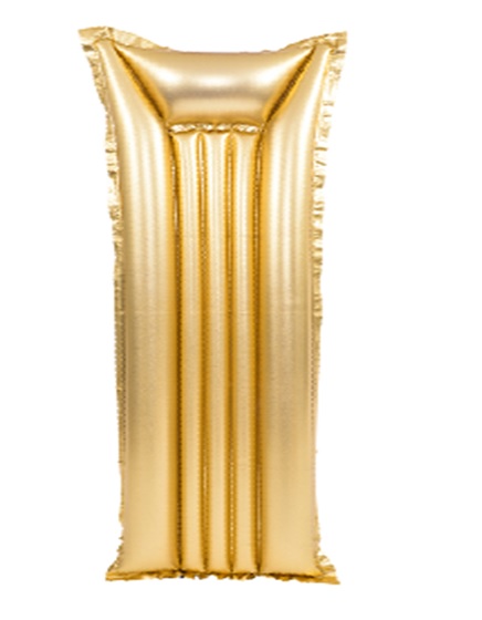 Inflatable Golden Lounge Pool Mattress Float