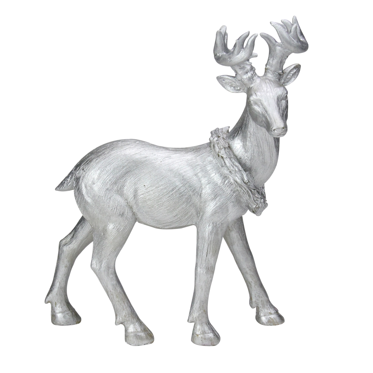 11.5 in. Elegant Silver Christmas Table Top Reindeer Figure