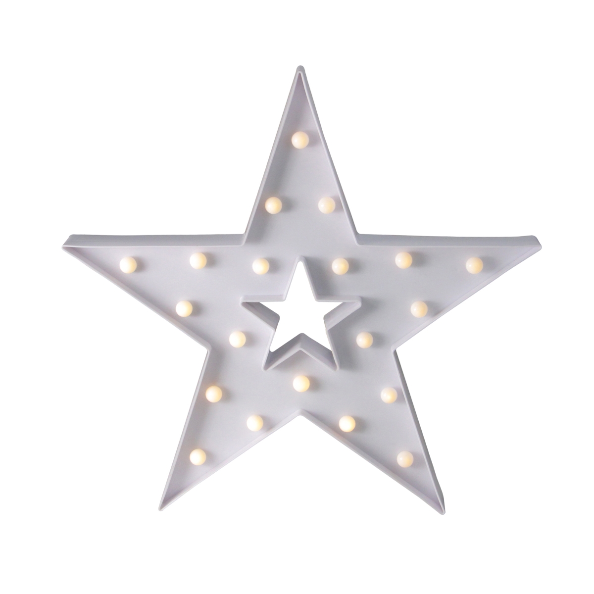 15 in. Battery Operated LED Lighted Star Christmas Marquee Sign