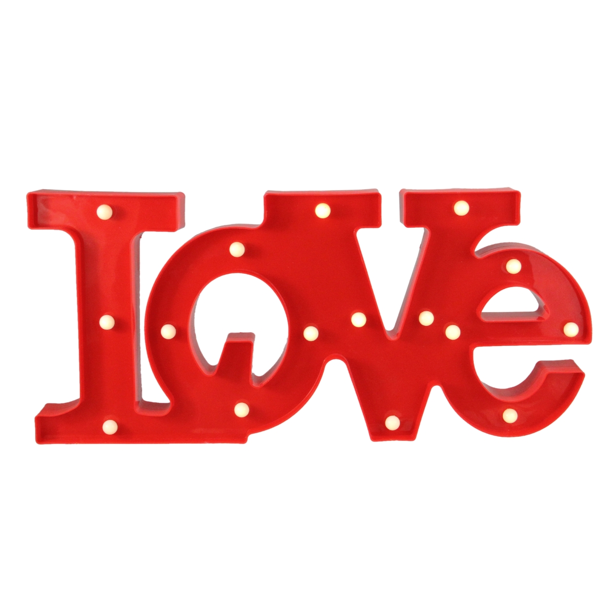 20 in. Battery Operated LED Lighted Love Valentines Day Marquee Sign