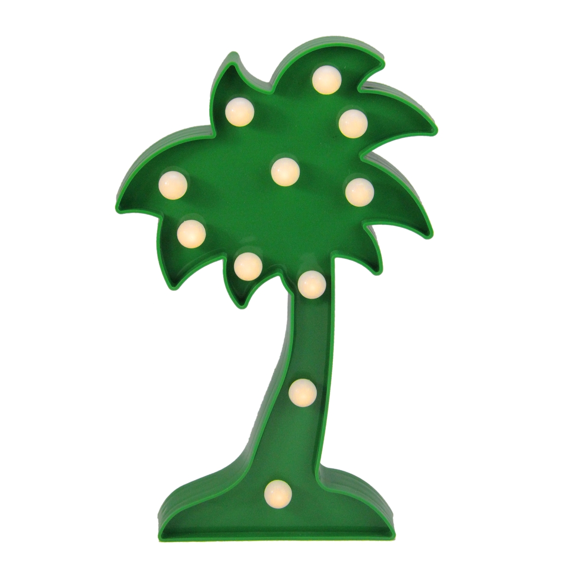 10 in. Battery Operated LED Lighted Green Palm Tree Marquee Sign