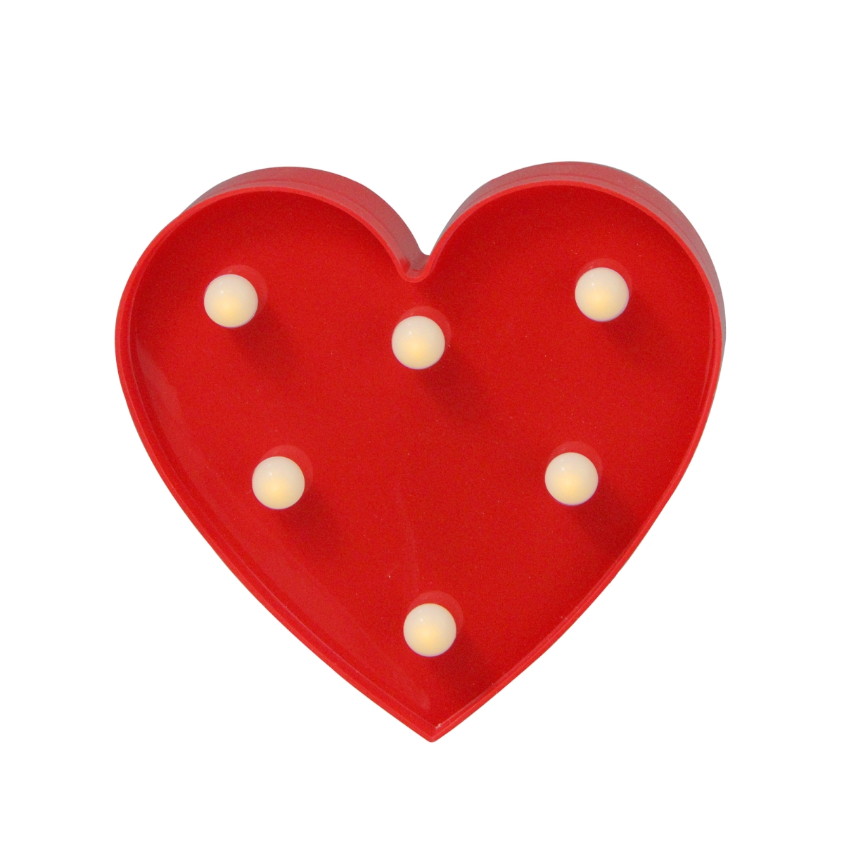 Picture of Northlight 33377732 6 in. Battery Operated LED Lighted Red Valentines Day Heart Marquee Sign