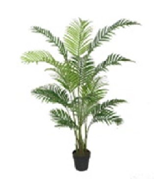 63 in. Potted Artificial Green Areca Palm Tree