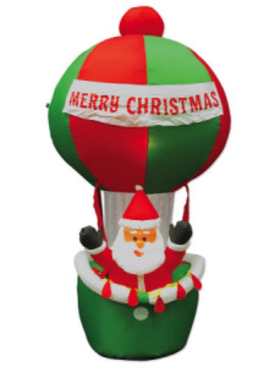 Picture of Northlight 32912566 7 ft. Inflatable Santa in Hot Air Balloon Lighted Christmas Outdoor Decoration