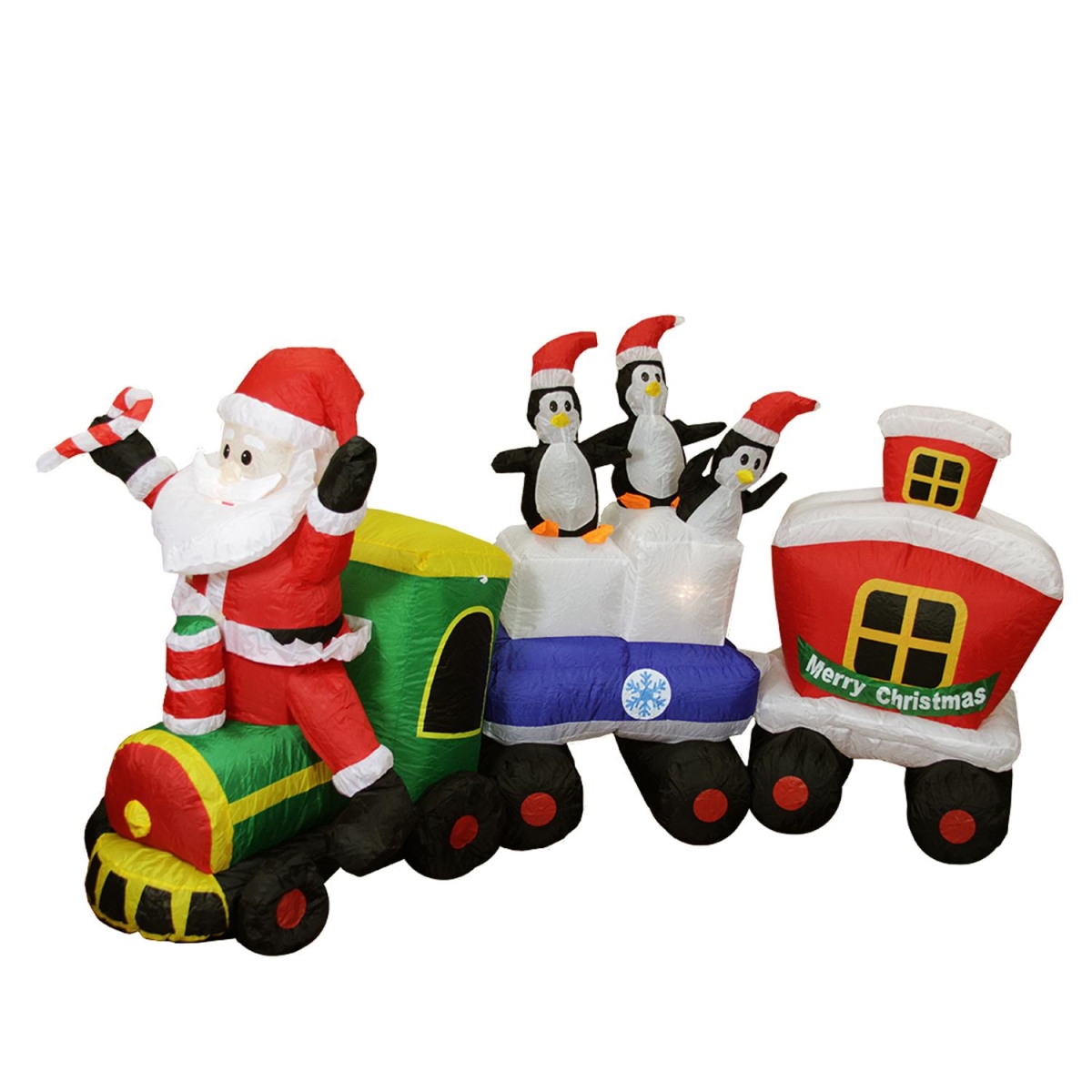 32912569 6 ft. Inflatable Santa Claus Train Lighted Christmas Yard Art Decor -  NorthLight