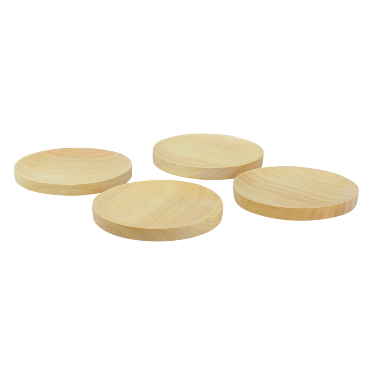 Picture of Avon 33406024 4.5 in. Wood Wine Glass Appetizer Plates - Set of 4