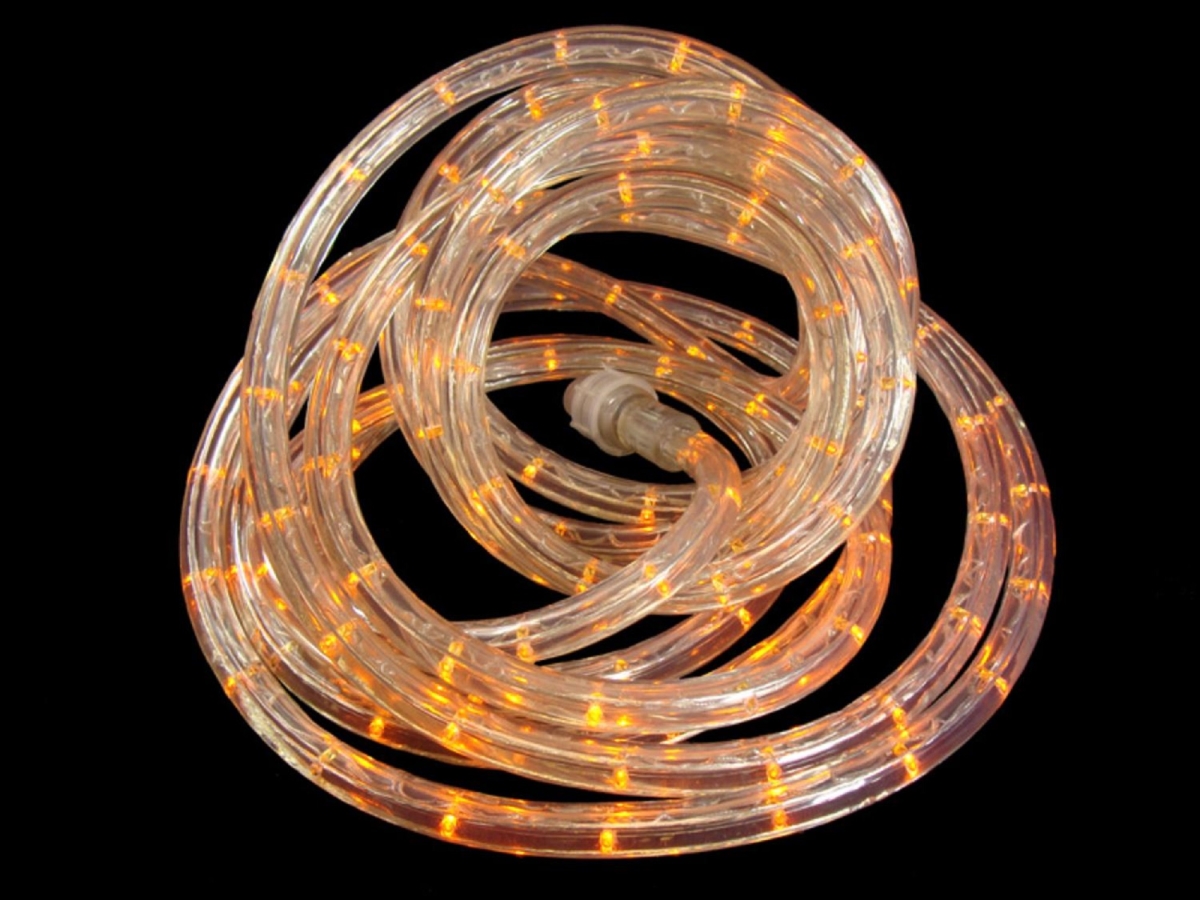14055909 18 ft. LED Sunrise Christmas Rope Lights, Orange