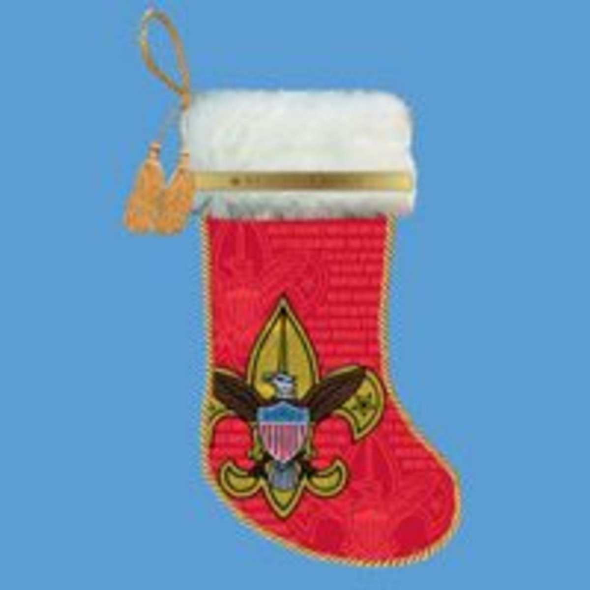 Kurt Adler 30852434 19 in. Boy Scout Logo Christmas Stocking, Red -  kurt S Adler Inc