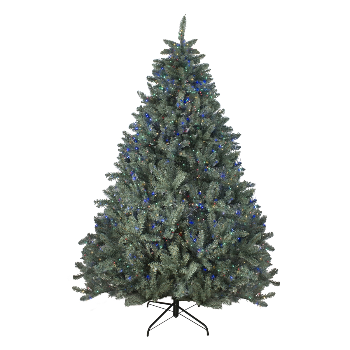 32915608 7.5 ft. Pre-Lit Colorado Spruce Artificial Christmas Tree with Multi Color LED Lights, Blue